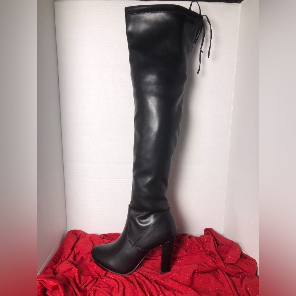 TOP Moda Black Over-the-Knee Boots - Picture 12 of 15